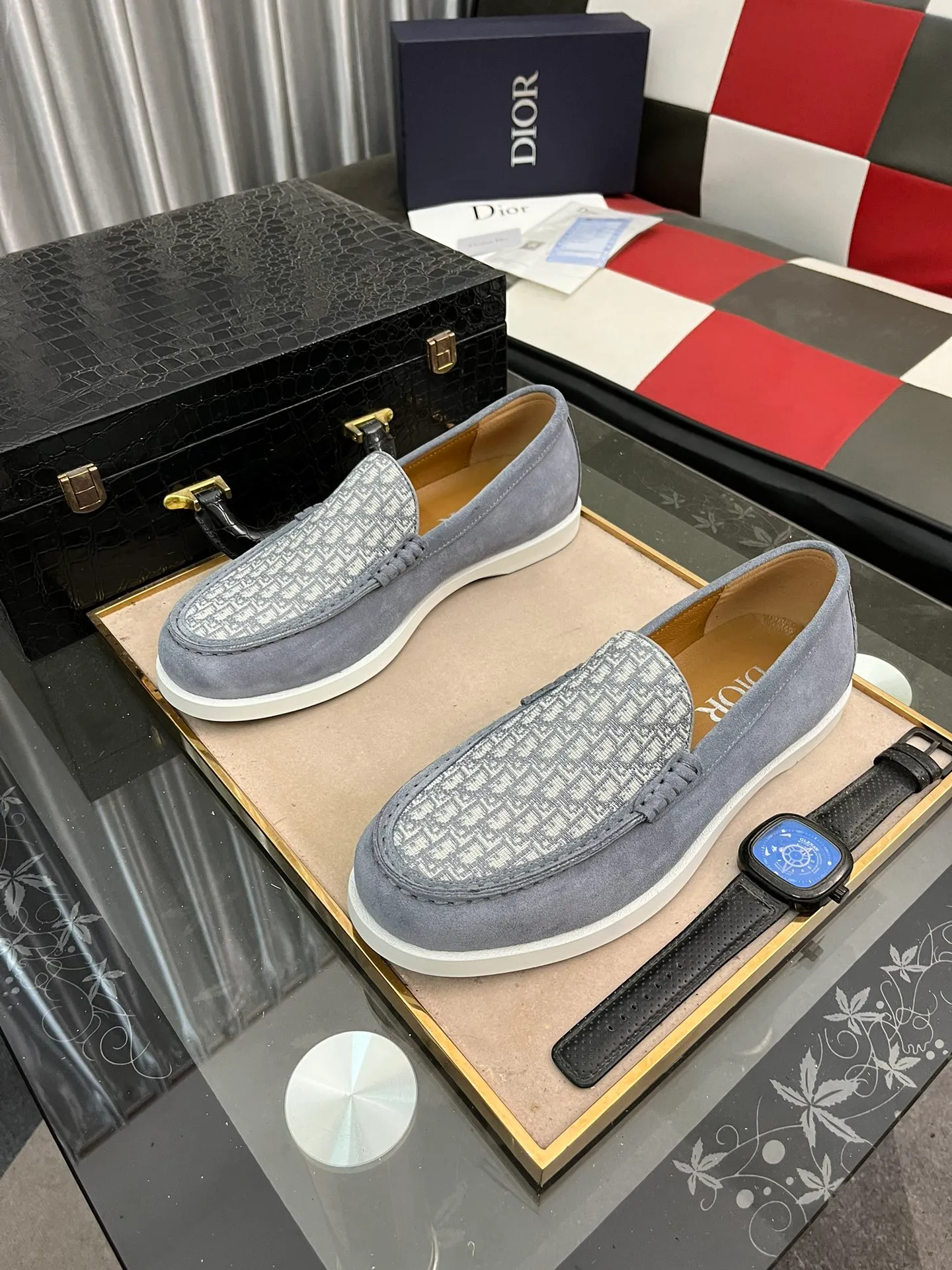 Ex-factory price 440⌚️⌚️[Dior] Dior's 2023 new high-end boutique, men's fashionable casual shoes, quite distinctive, imported soft cowhide leather on the upper + brand printing, a design style, breathable lining, genuine leather insole, soft and comfortable foot feel, original wear-resistant special outsole! Size: 38-443⃣️colors available